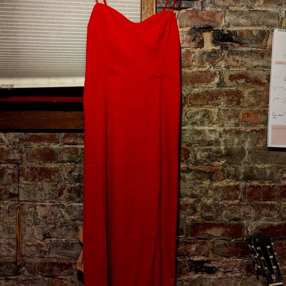 Beautiful red Abercrombie slit maxi dress